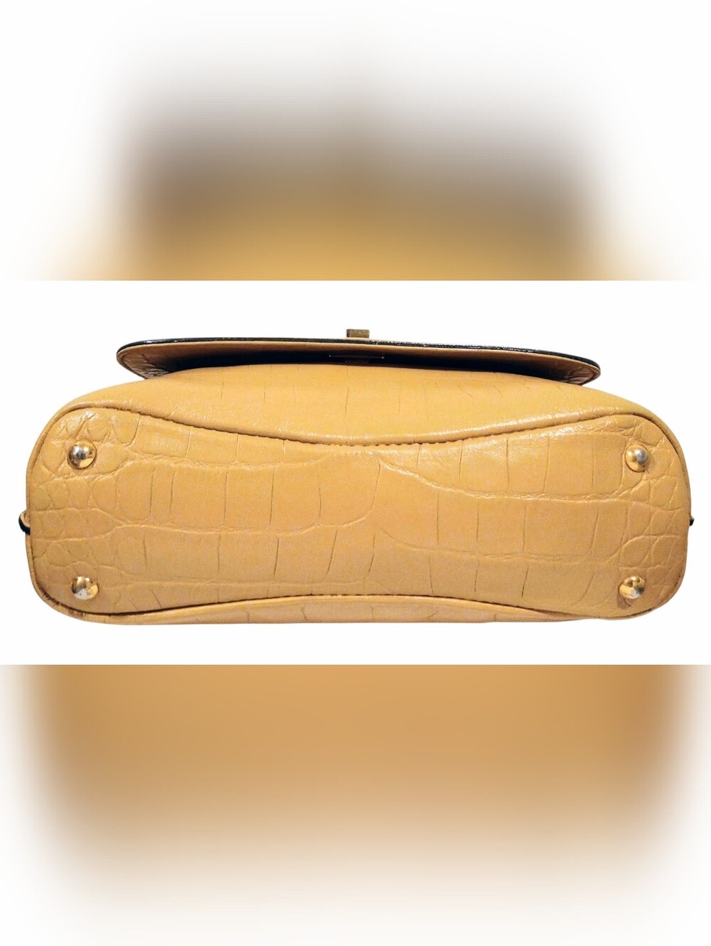 MCM Croc Embossed 2-Way Satchel Shoulder Bag - Picture 7 of 16